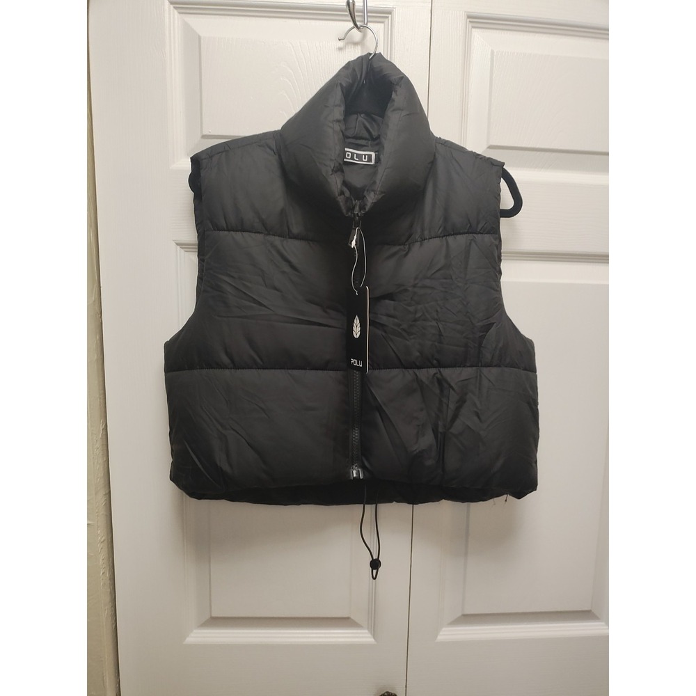 Polu Large Sleeveless Warm Snowproof Lightweight Black Puff Vest